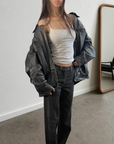 Retty Leather Bomber