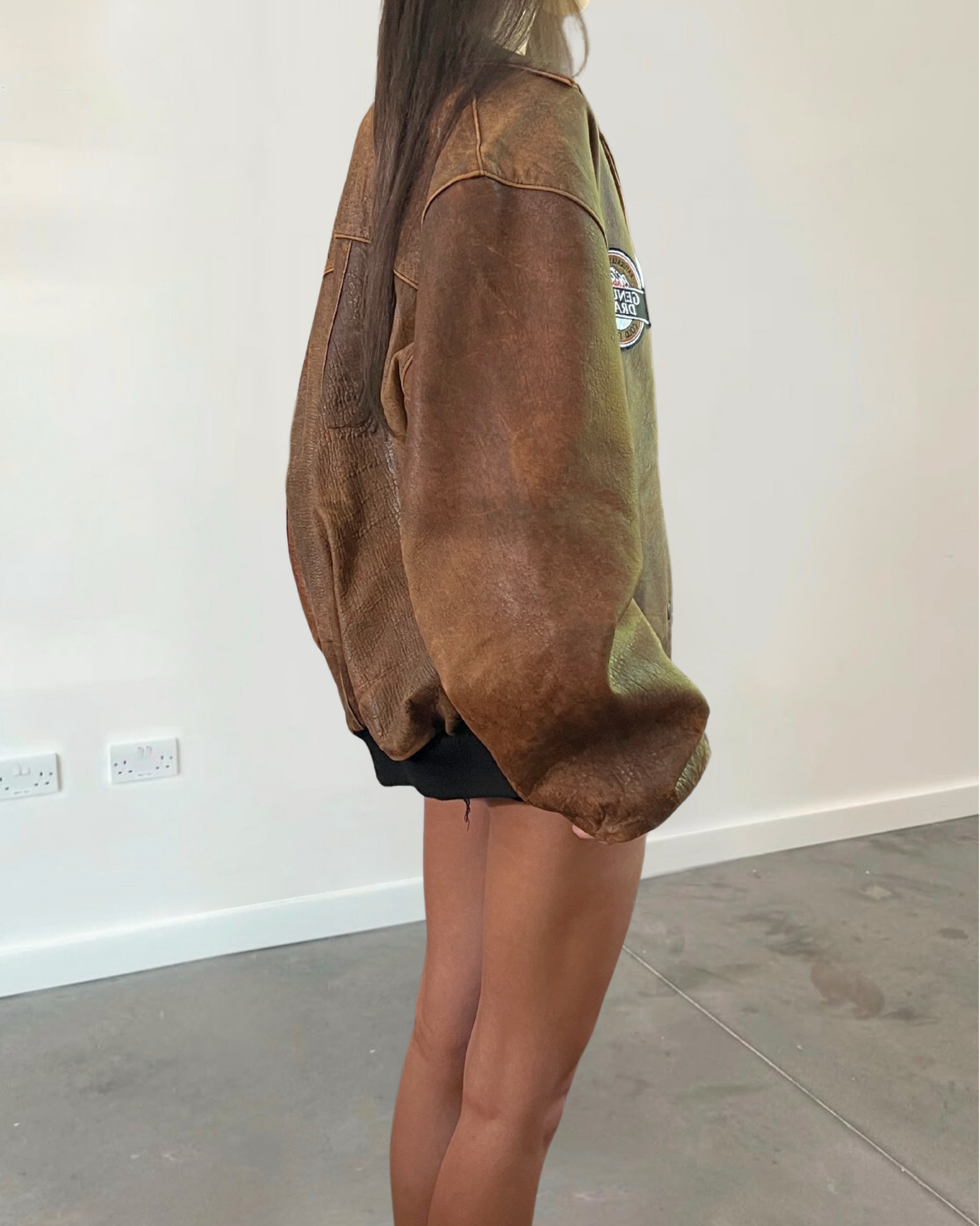 Chelley Leather Bomber