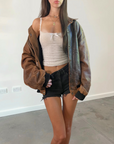 Chelley Leather Bomber
