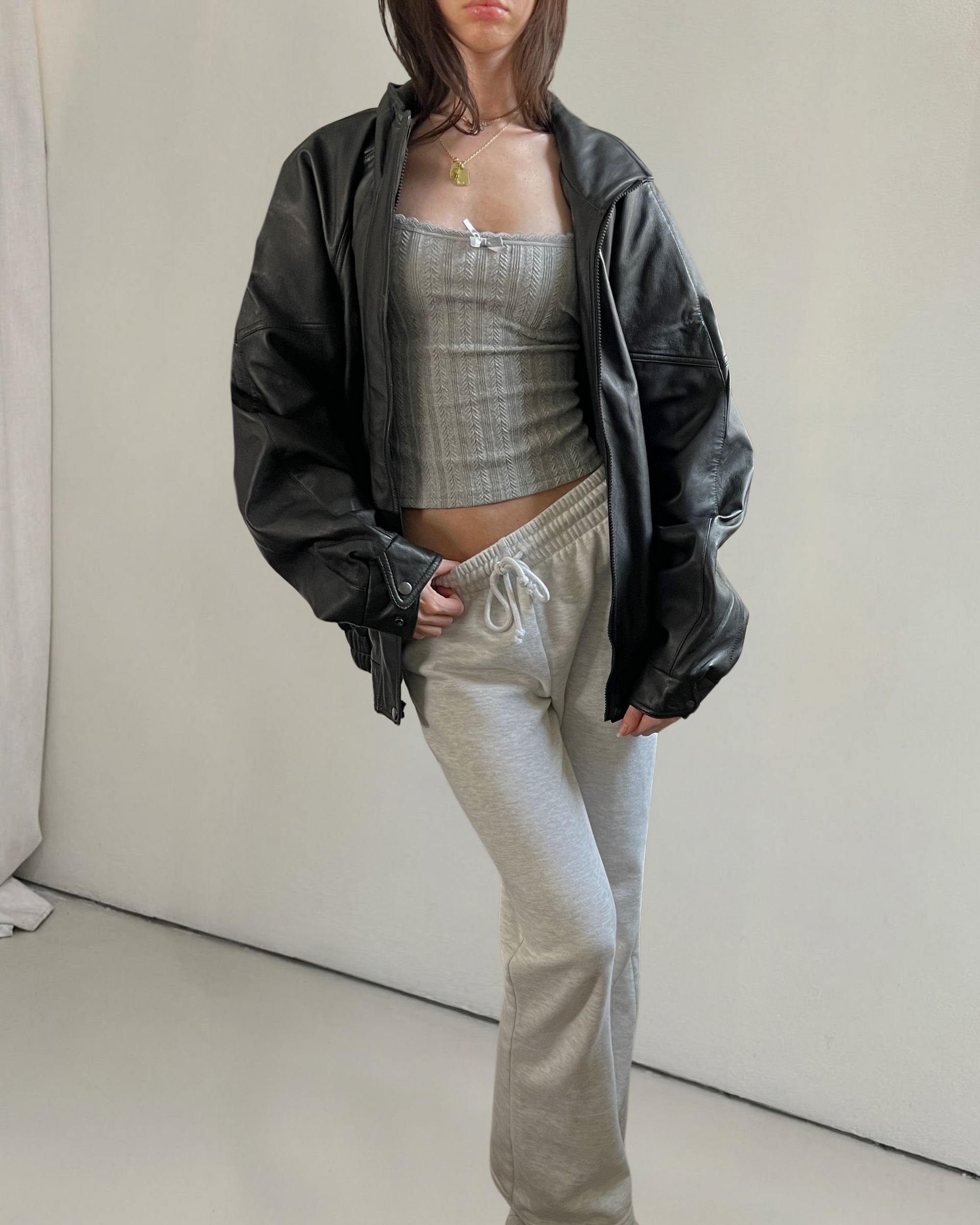 Sports Leather Bomber