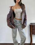 Edward Leather Bomber