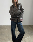 Bea Leather Bomber