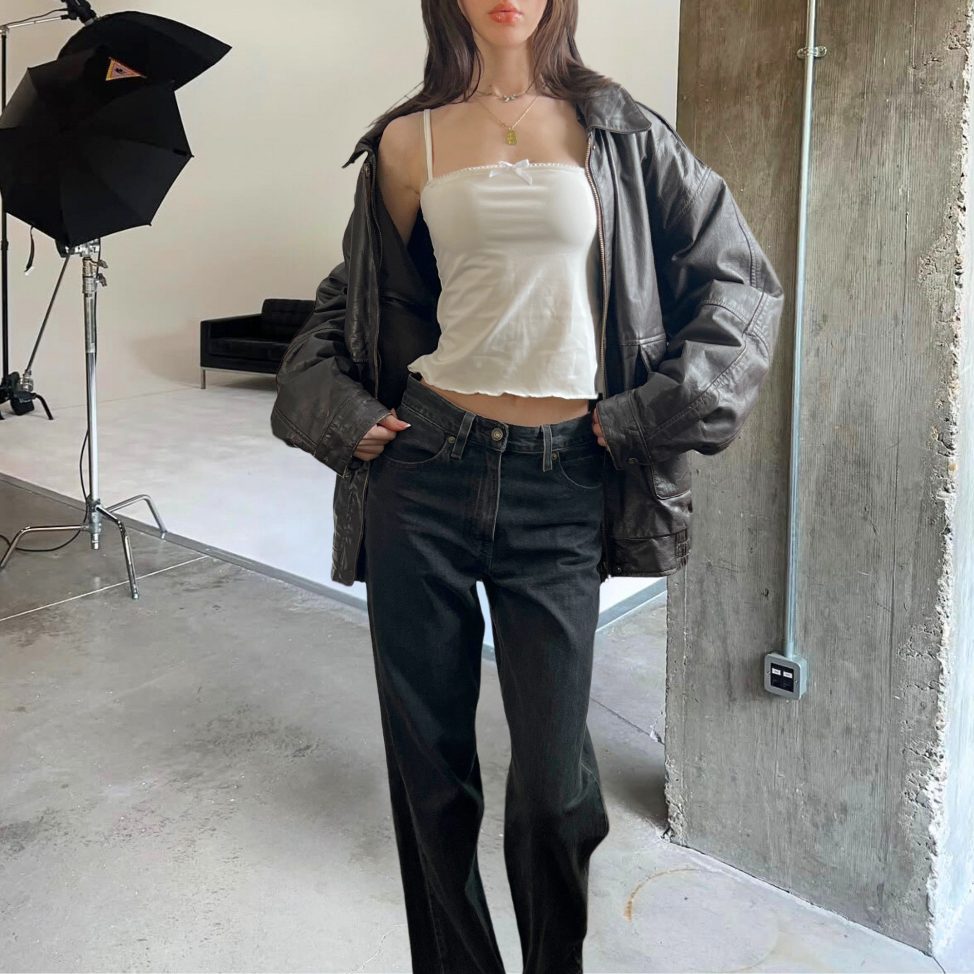 Auburn Leather Bomber