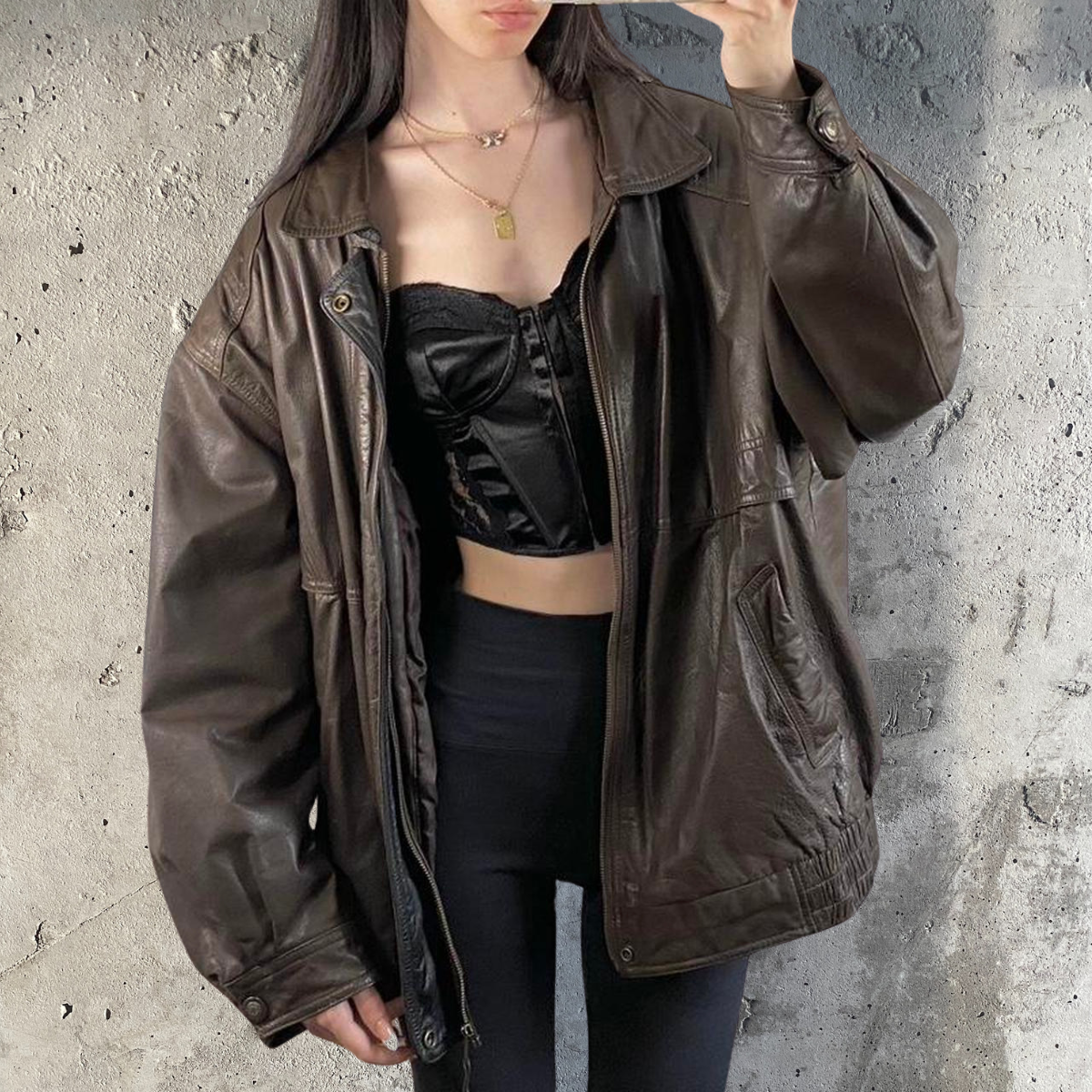 Christopher Rand Leather Bomber