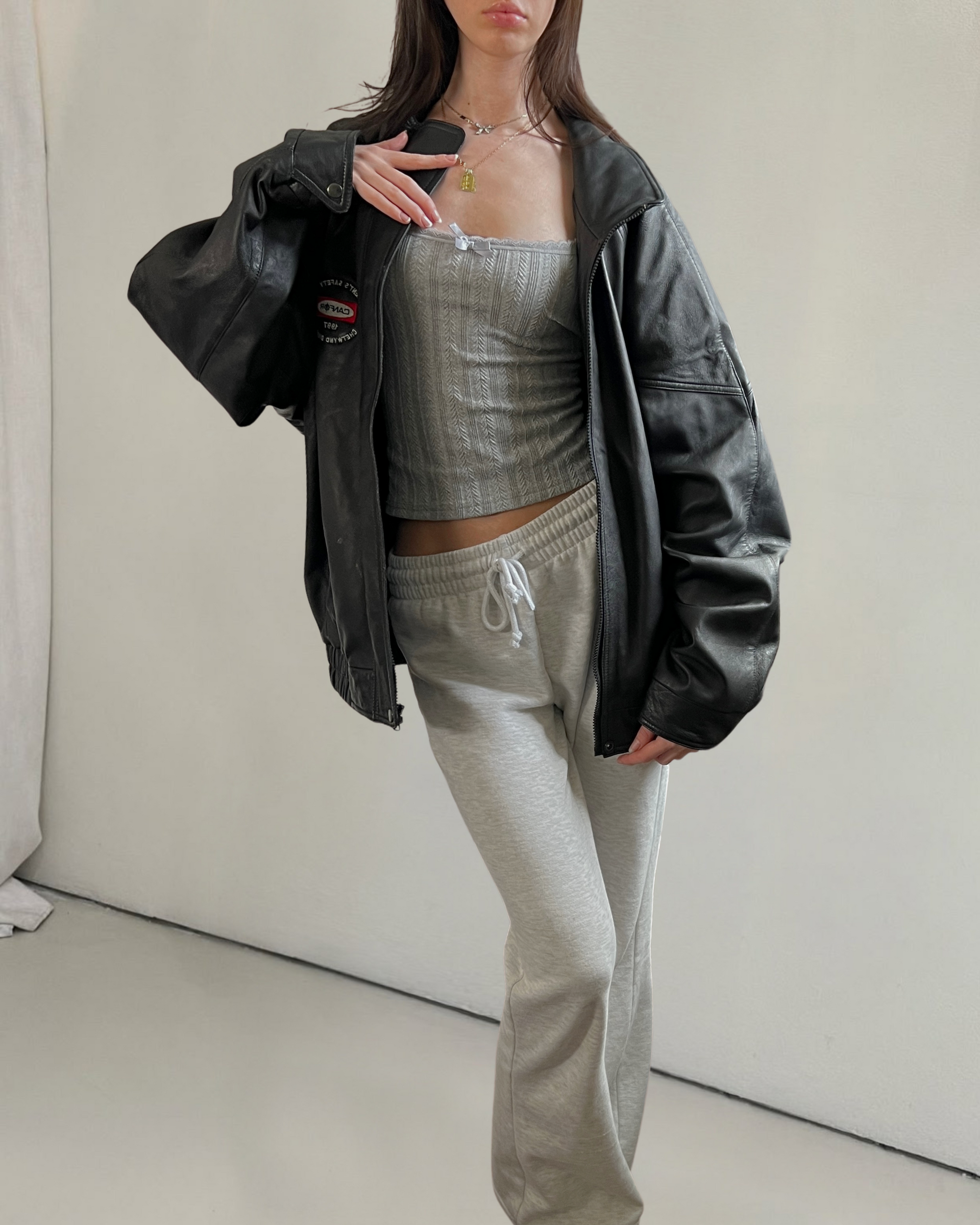 Sports Leather Bomber