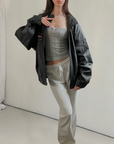Sports Leather Bomber