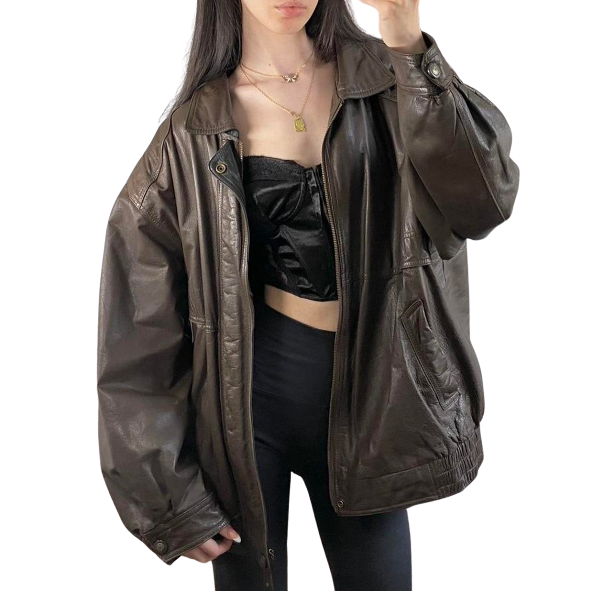 Christopher Rand Leather Bomber