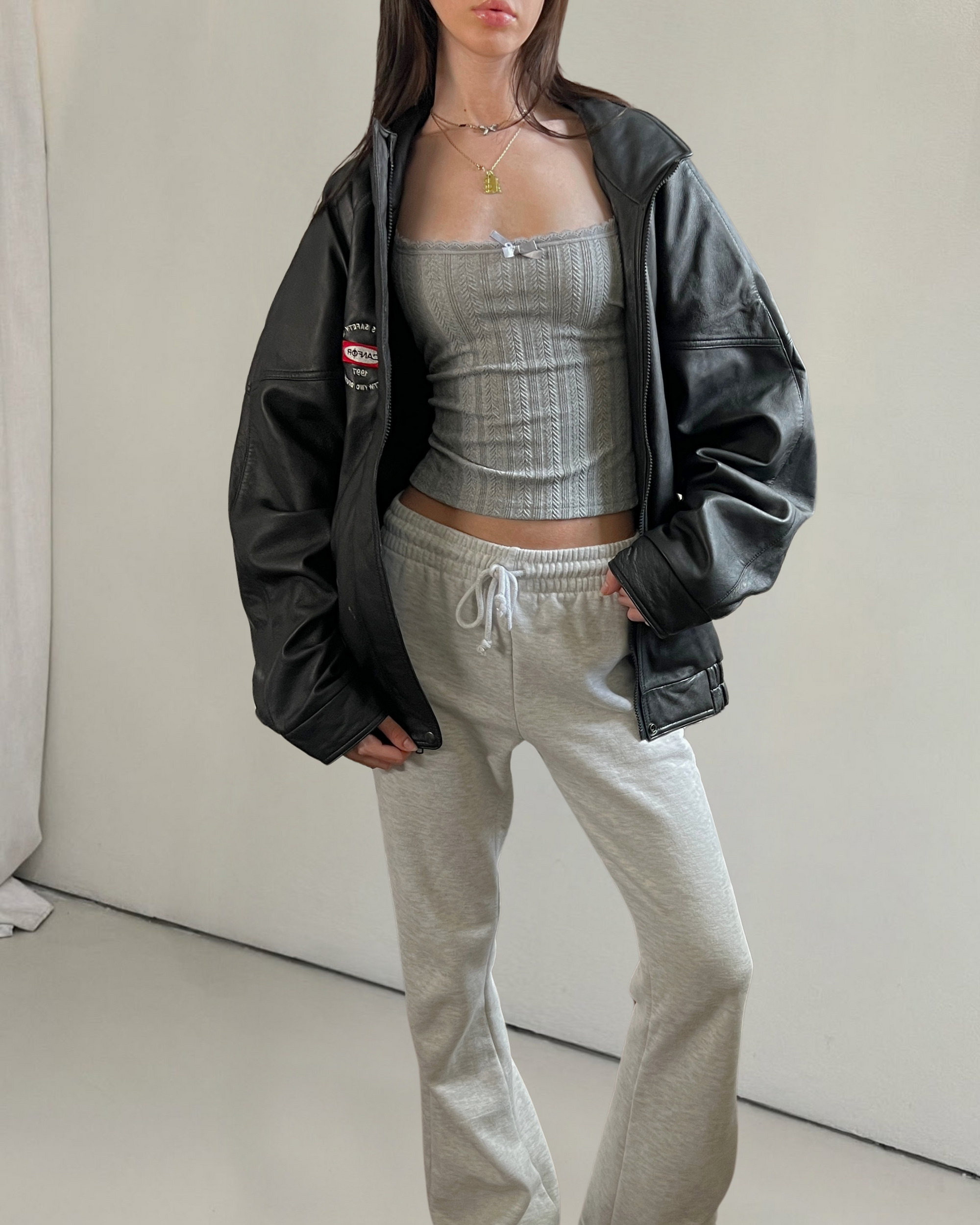 Sports Leather Bomber