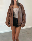 Casa Leather Bomber