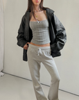Sports Leather Bomber