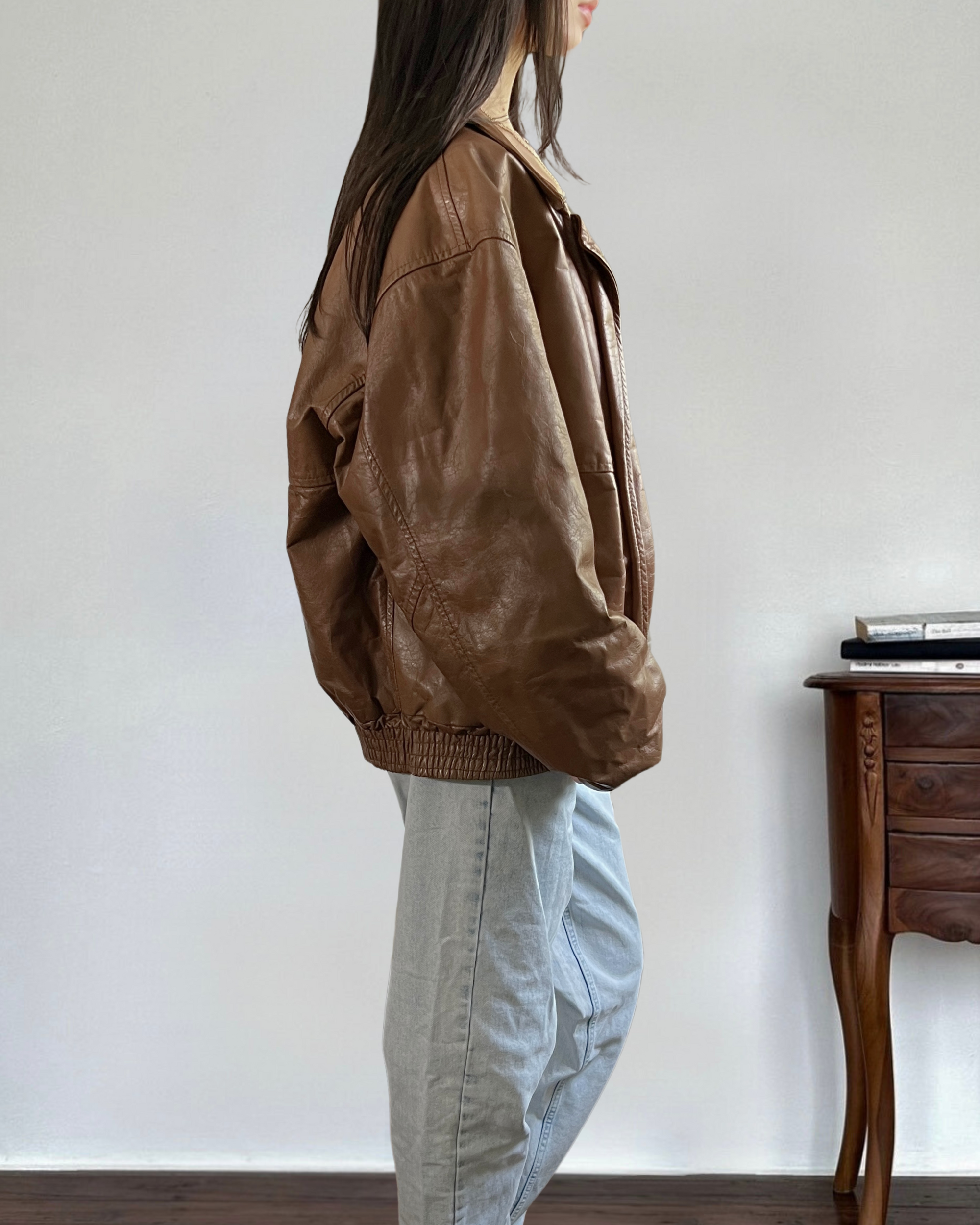 Penny Leather Bomber