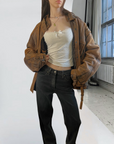 Dreamy Leather Bomber