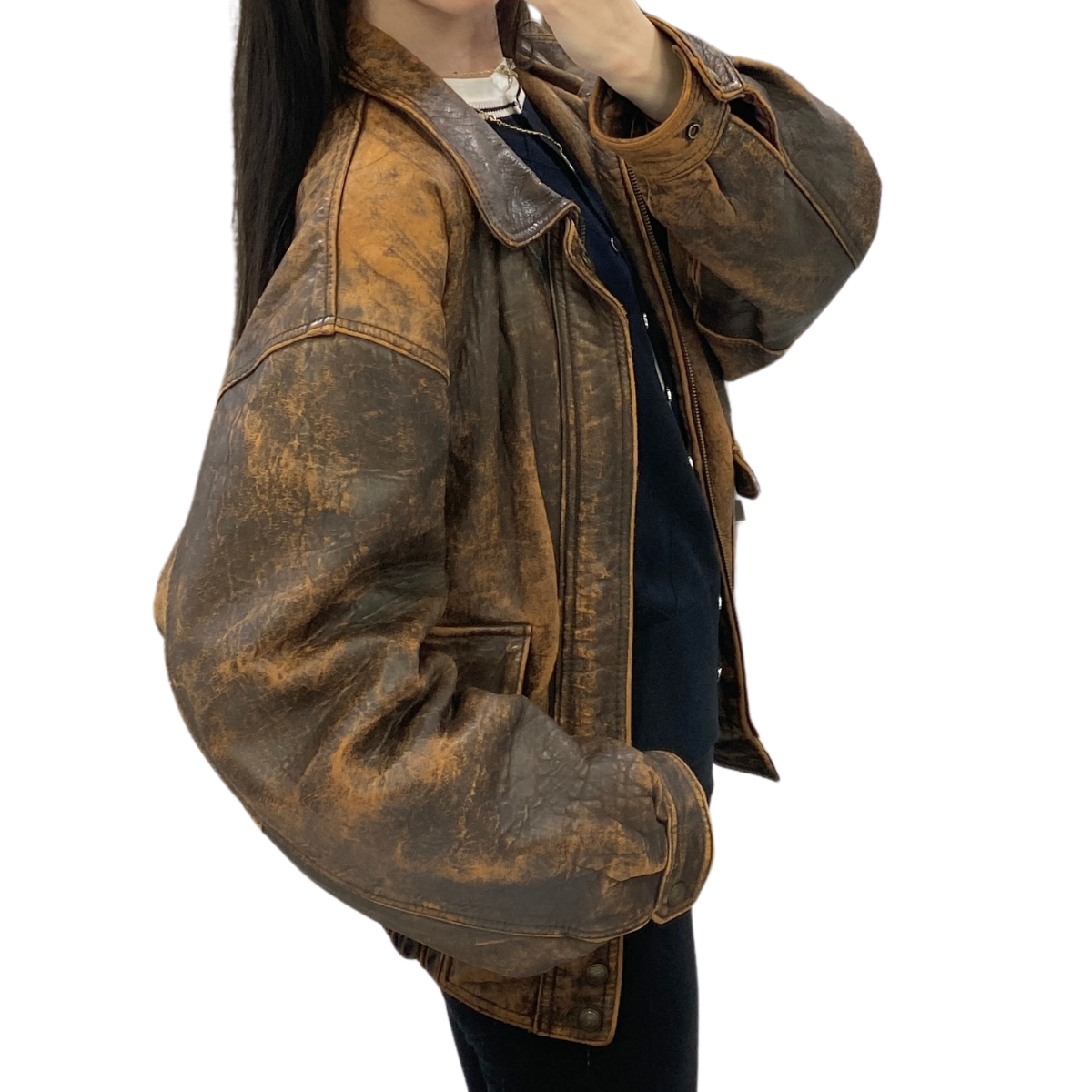 Dreamy Vintage Leather Bomber