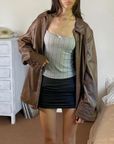 D&CO Leather Blazer