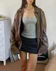 D&CO Leather Blazer