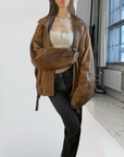 Dreamy Leather Bomber