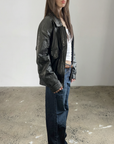 Posy Leather Bomber