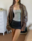 D&CO Leather Blazer