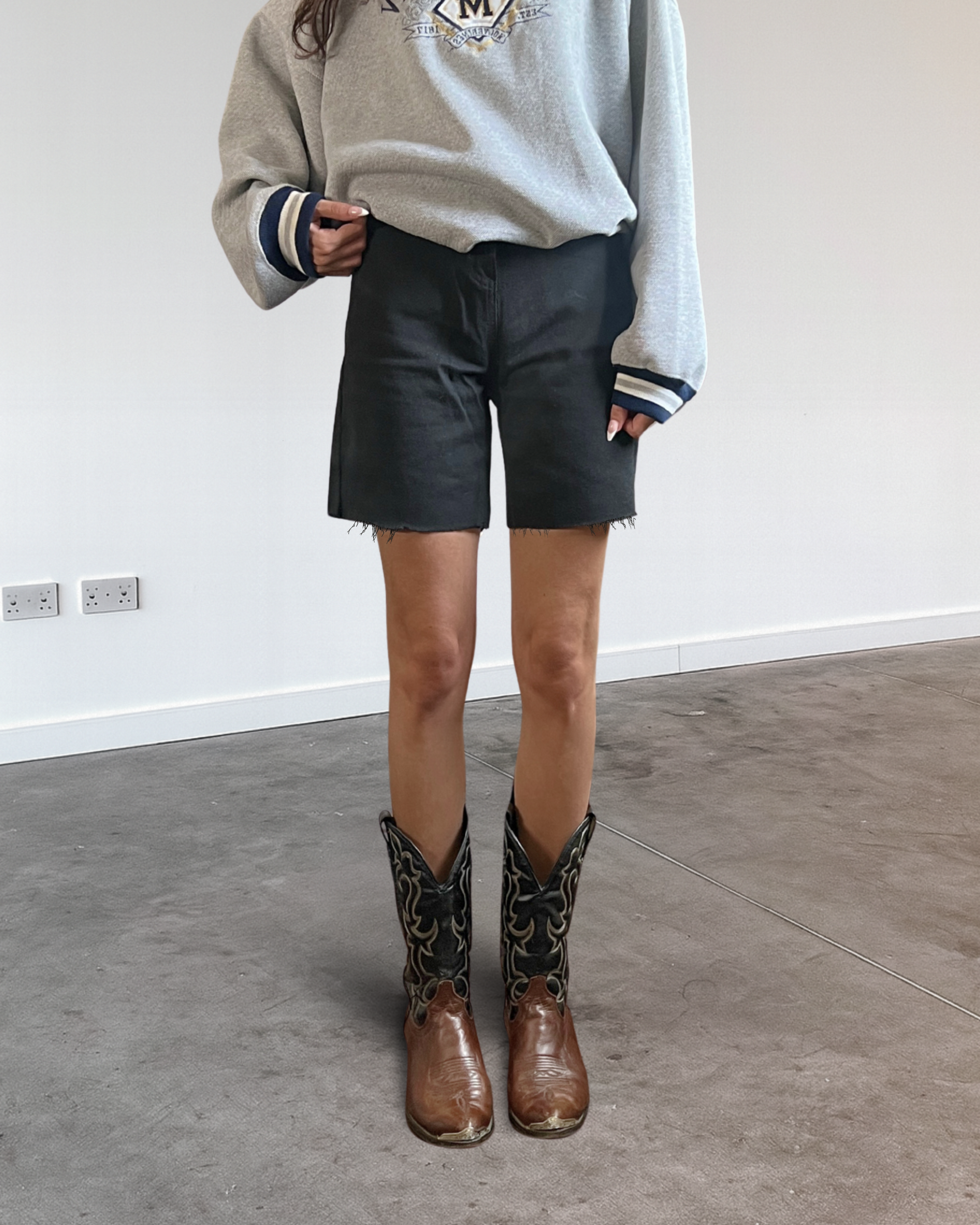 Black Vintage Jorts