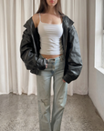 Molly Leather Bomber