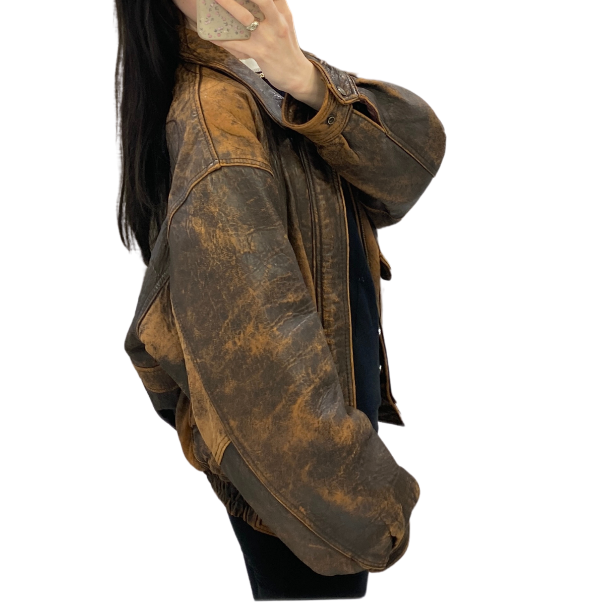 Dreamy Vintage Leather Bomber