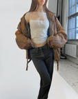 Dreamy Leather Bomber