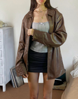 D&CO Leather Blazer