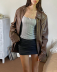 D&CO Leather Blazer