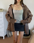 D&CO Leather Blazer