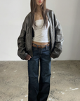 Willow Leather Bomber