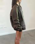 Edith Leather Bomber