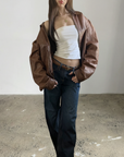 Lucy Leather Bomber