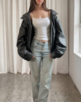 Molly Leather Bomber