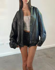 Skye Leather Bomber