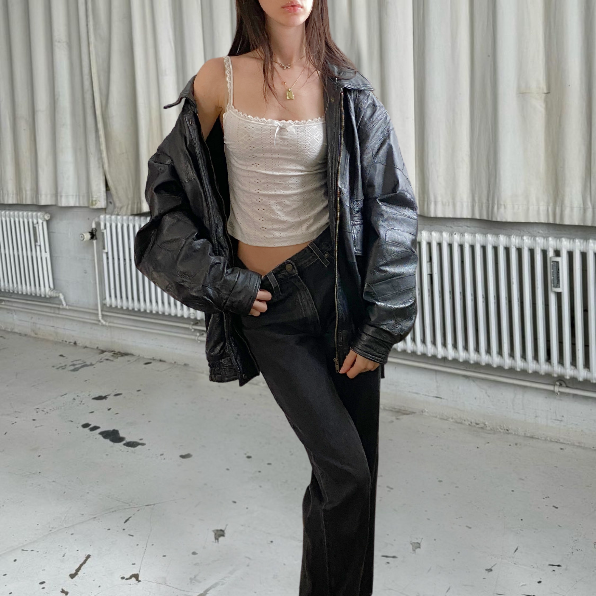 Napoline Leather Bomber