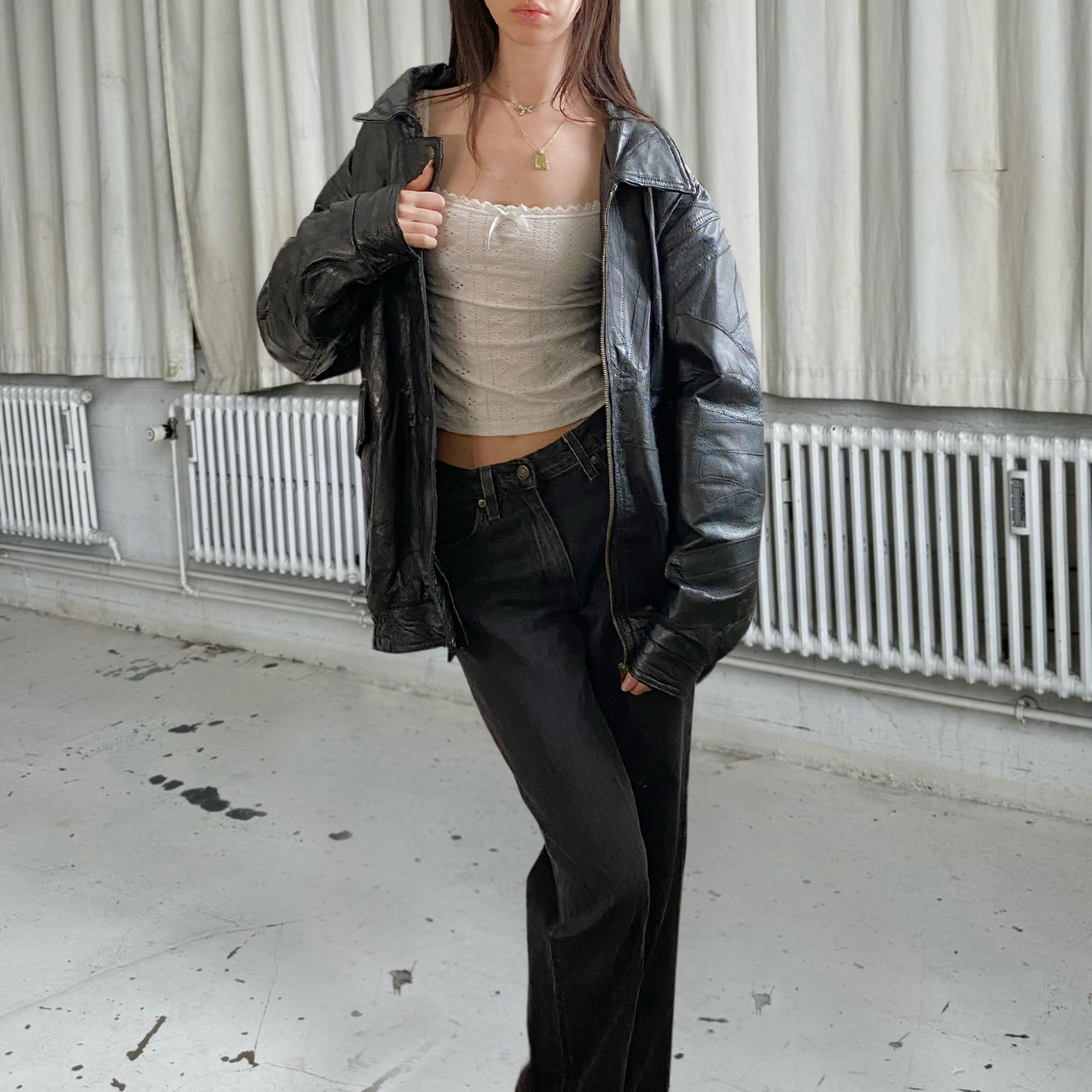 Napoline Leather Bomber