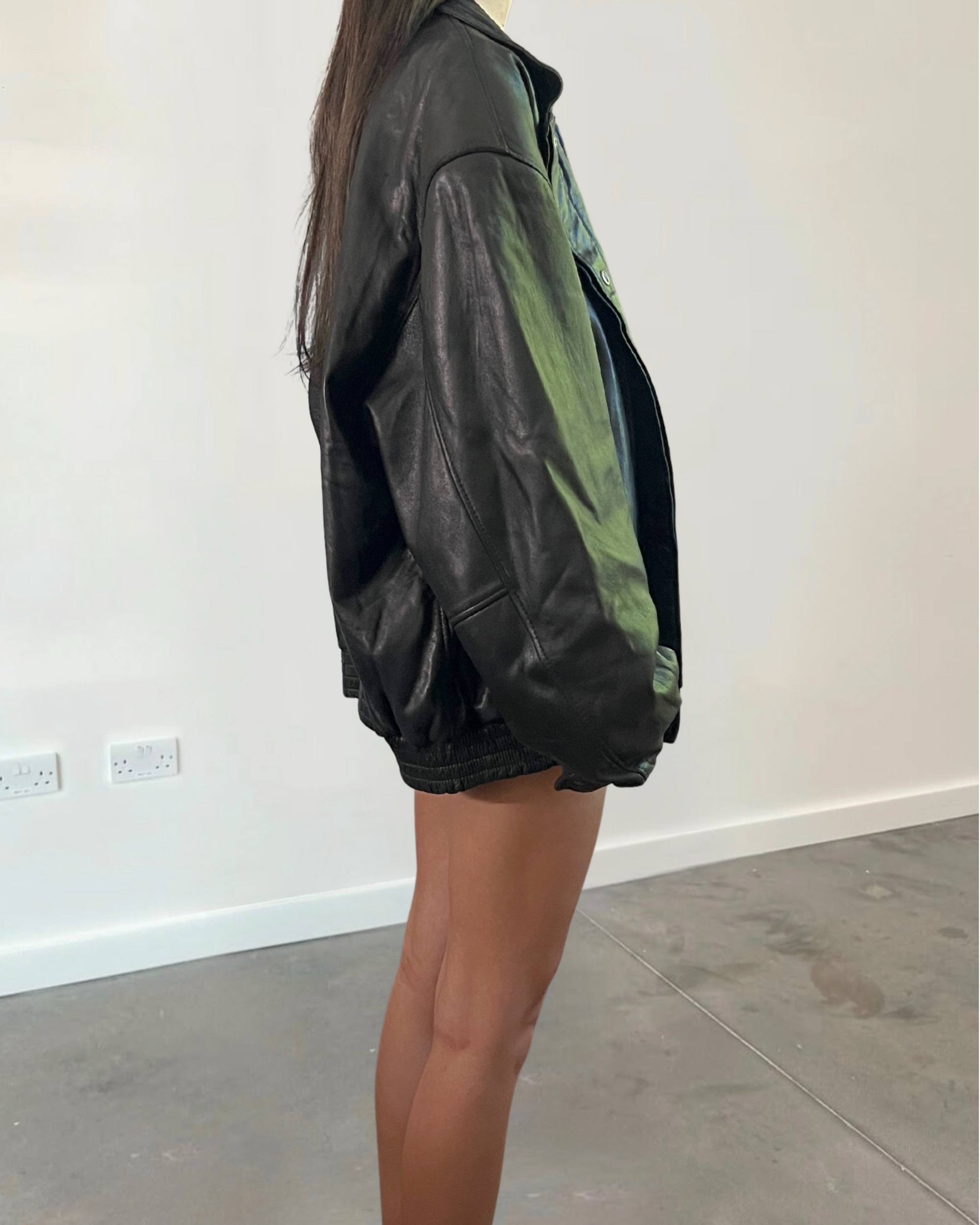 Skye Leather Bomber