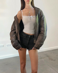 Cassy Leather Bomber