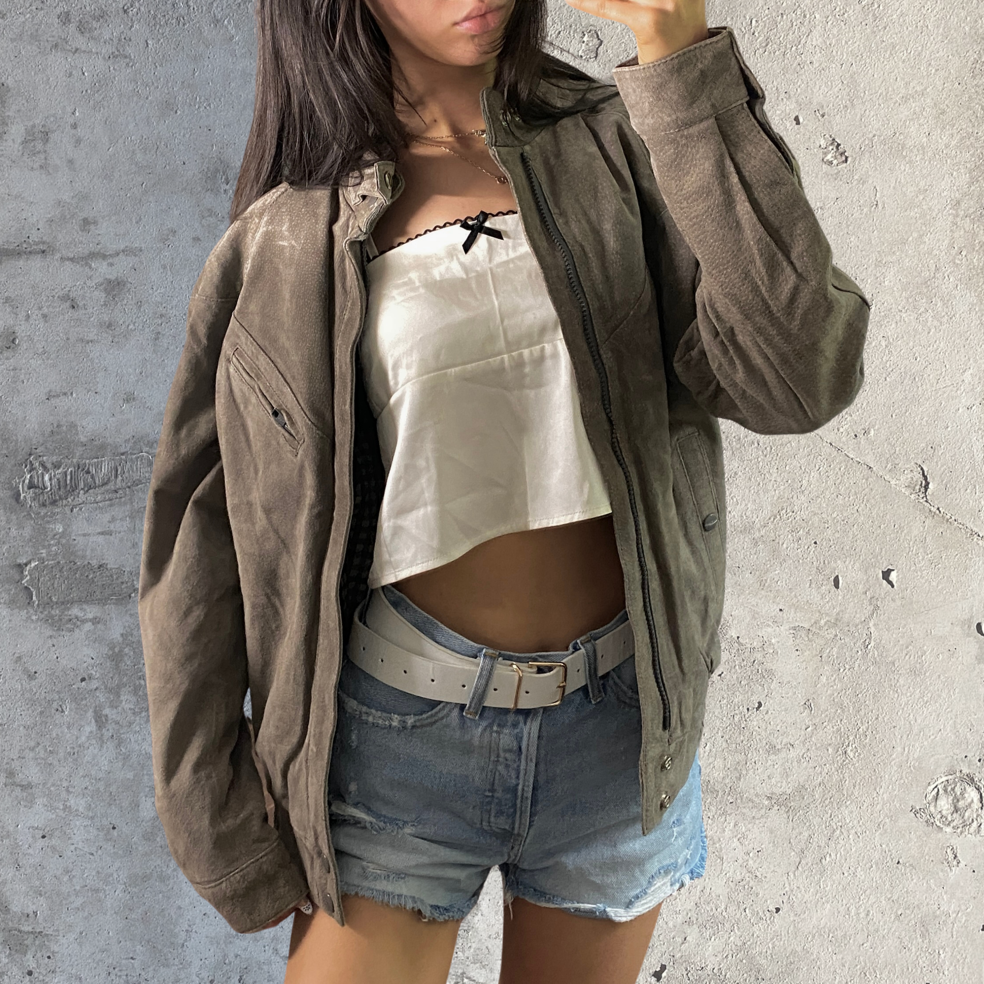 Cowgirl Leather Bomber