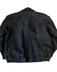 Black Suede Bomber