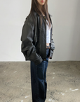 Bree Leather Bomber