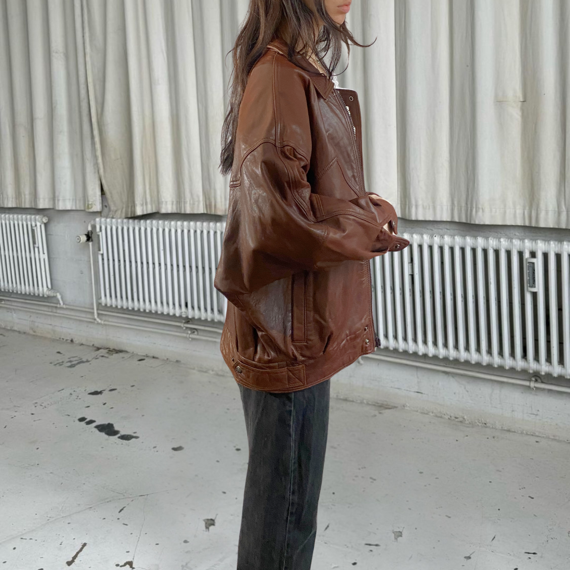 Di Capra Leather Bomber