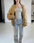 Butter Leather Bomber