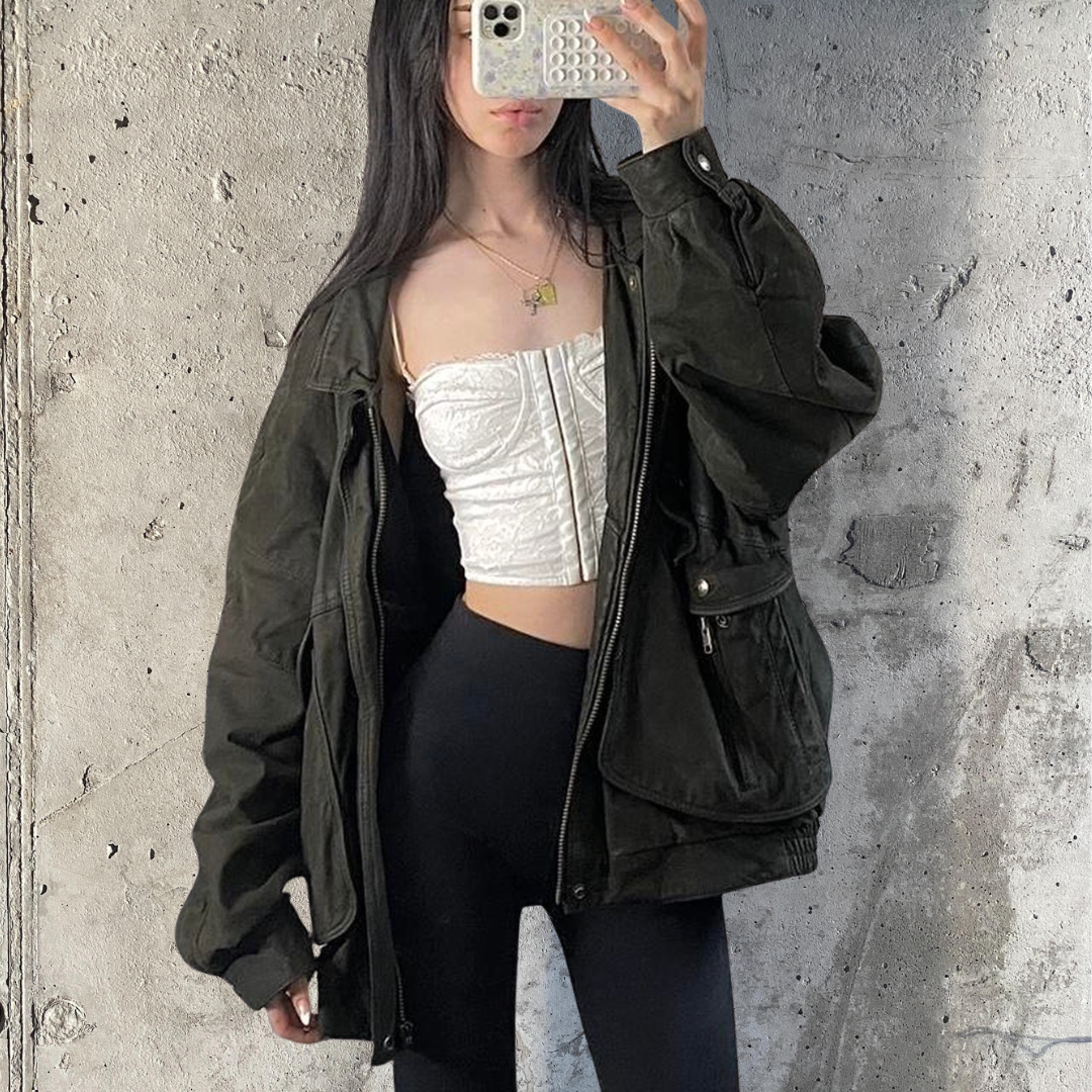 Vintage Leather Bomber