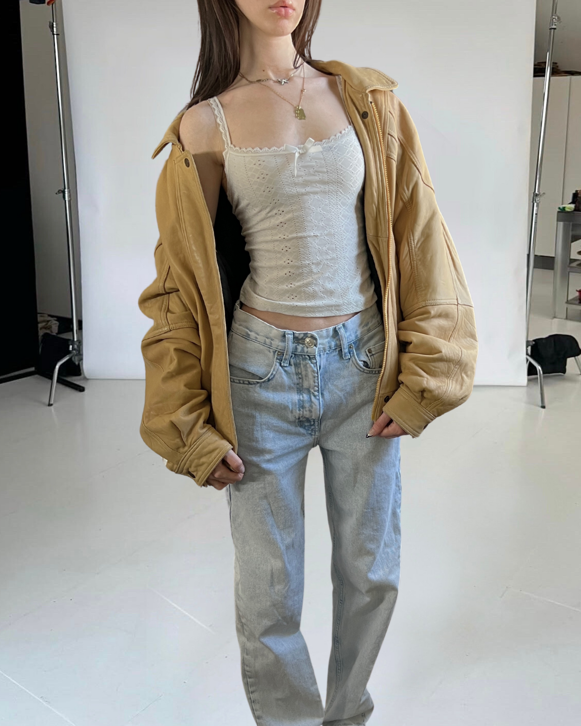 Butter Leather Bomber