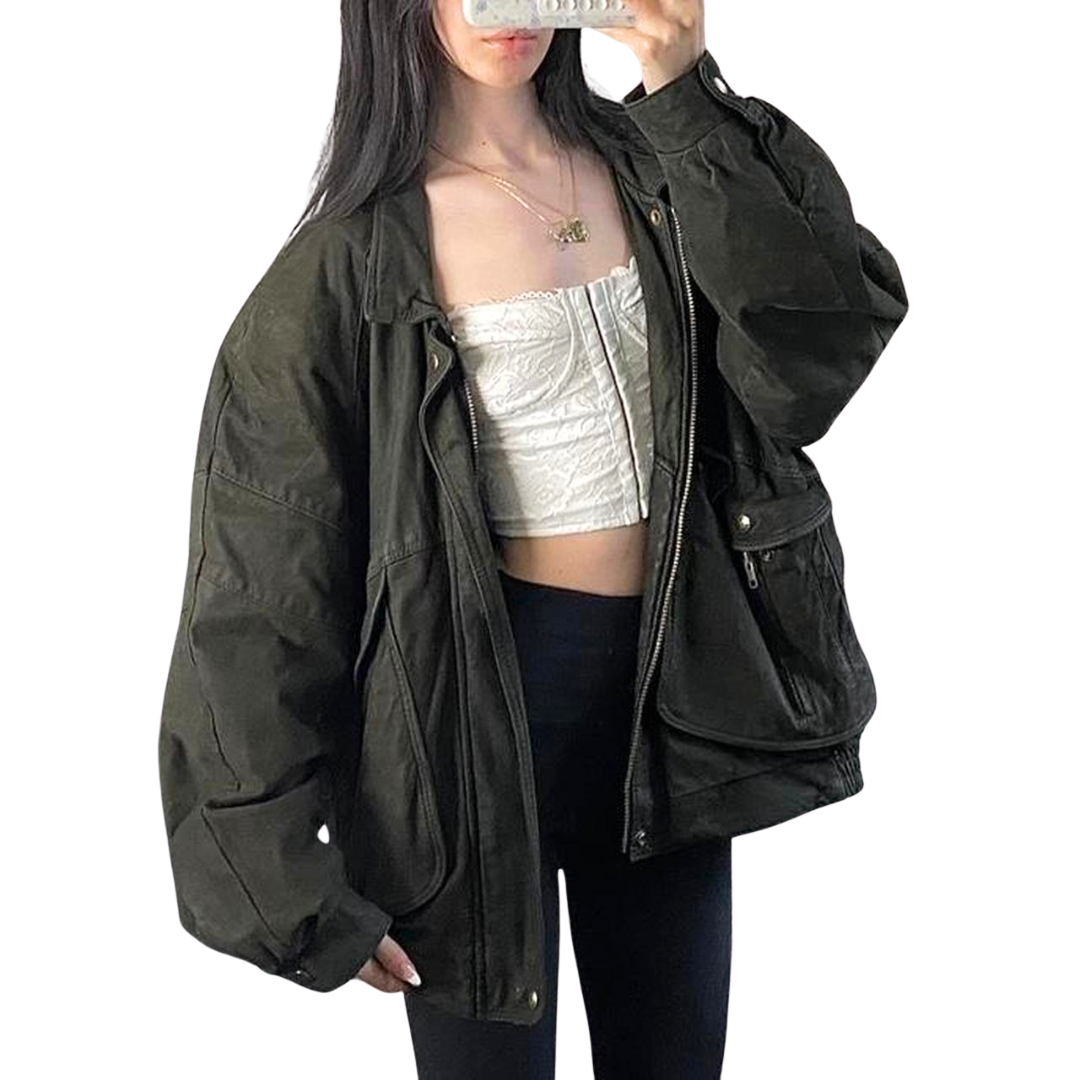 Vintage Leather Bomber