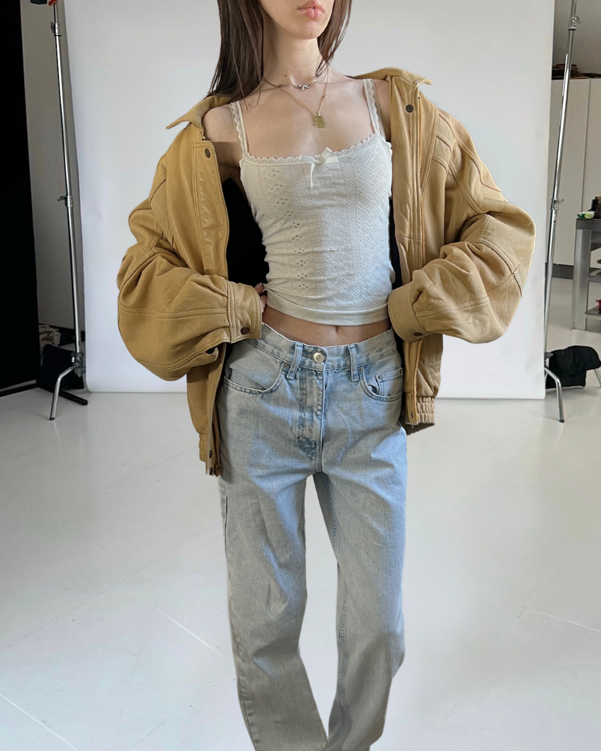 Butter Leather Bomber