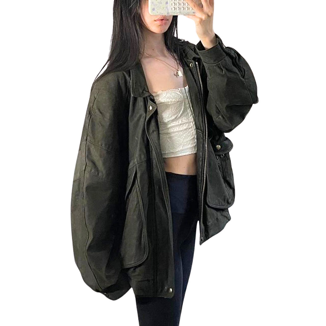 Vintage Leather Bomber