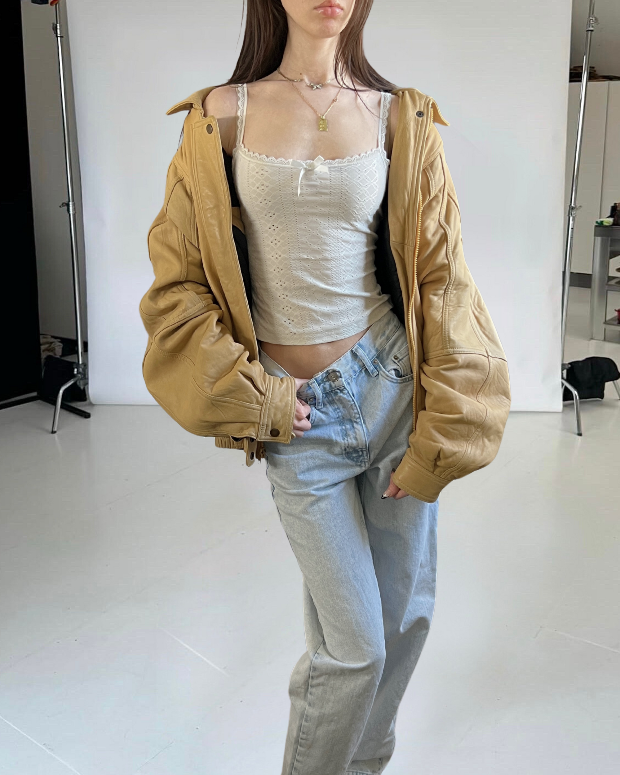 Butter Leather Bomber