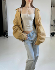 Butter Leather Bomber